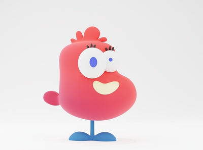 birdo 3d 3dcharacter 3dmodel animation blender branding characters design illustration logo