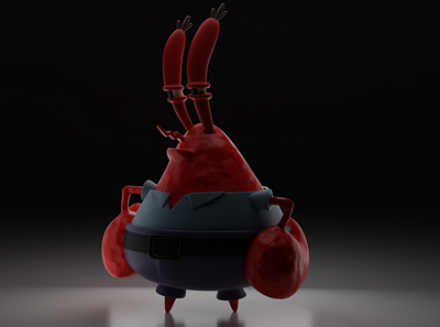Mr.krabs 3d 3dcharacter 3dmodel animation blender branding characters design illustration logo