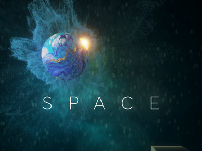 Space 2d adobe after effects animation art artwork c4d cosmos design direction illustration space typogaphy universe