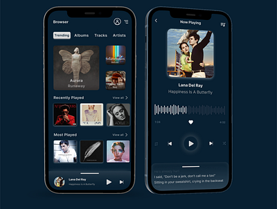 Music Player darkmode figma musicplayer ui