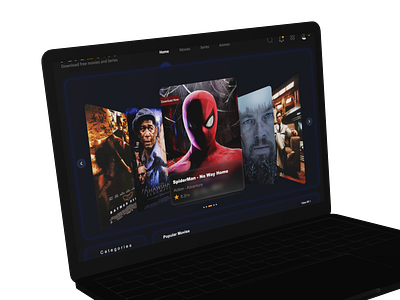 Download & Stream Movies darkmode design figma film glass mainpage movie ui