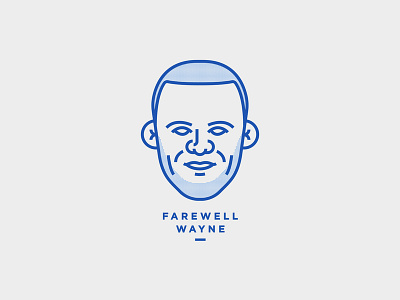 Wayne Rooney blue design football illustration soccer