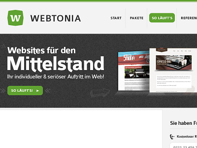 Webtonia Websites website