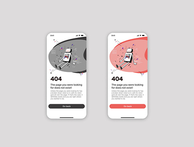 404 Error -- Mobile 404 error challenge design ui