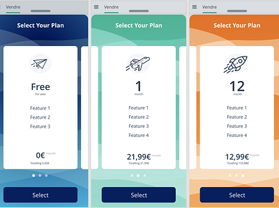 Pricing plan mobile app design features illustration mobile plan pricing ux