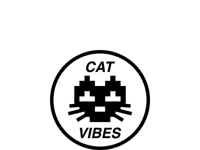 Cat Vibes Patch/Logo badge cat cat owners circular design graphic design logo logo design logodesign patch silly sticker vector