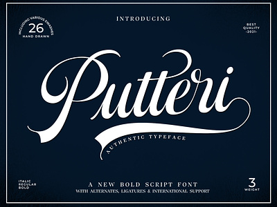 Putteri Script 3d animation branding graphic design logo motion graphics ui