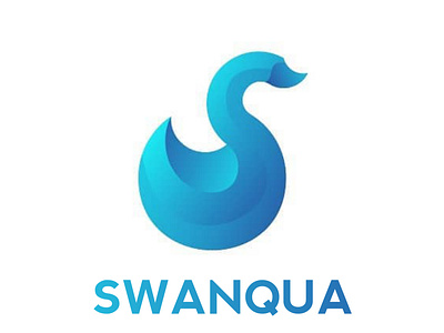 SWANQUA logo aqua branding design graphic design illustration logo swan