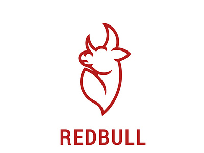 REDBULL Logo branding bull design graphic design illustration logo red