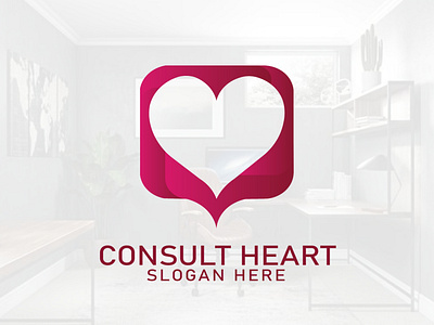 consult heart logo branding company consult design graphic design heart illustration logo name vector