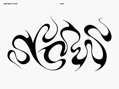 NOW - NEW REALITY NOW branding design kennethvanoverbeke logo logodesigner logotype sketch type typedesign typeface typography uwabaki