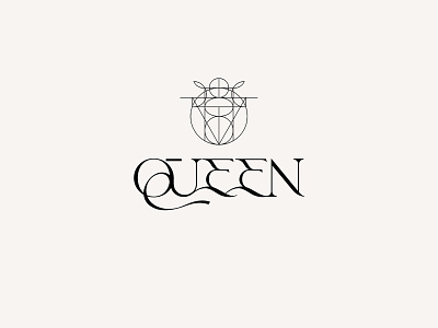 Queen branding branding and identity font kennethvanoverbeke lettering logo logodesigner logotype type typedesign typeface typography typography logo uwabaki wordmark