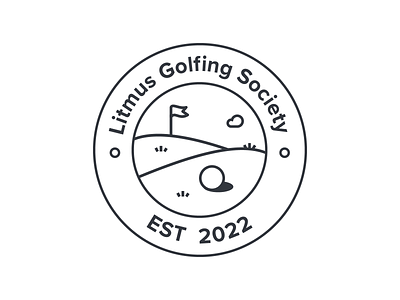 Litmus Golfing Society branding golf golf ball golf club golf course golf flag golfing society logo outline