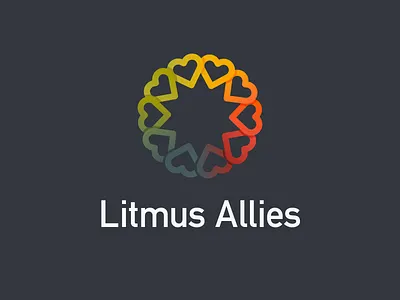 Litmus Allies Logo affinity allies branding circular colorful connect empathy gradient heart logo love star