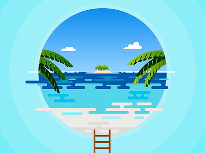 Winter getaway getaway icon illustration island sea vacation wallpaper