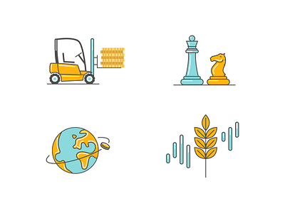 Finance icons chess coin finance forklift globe icon design icons wheat