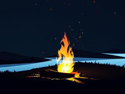 Playing with fire bonfire camping fire landscape night overlays