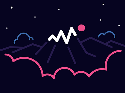 Dribbble is discovering activity discovery dribbble mountains new night
