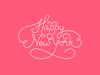 Happy New York handlettering happy lettering new york nyc type typography