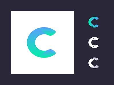 AI product logo concept (C) branding c gradients icon icon design logo concept logomark