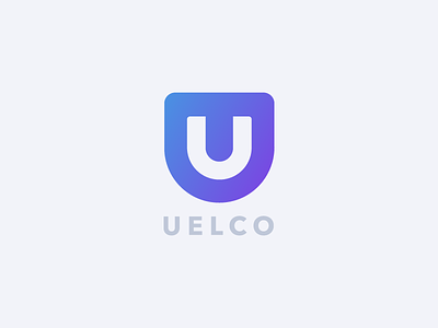 Uelco final logo brand identity logo logotype shield smile u