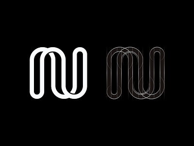N Mark letter logo mark