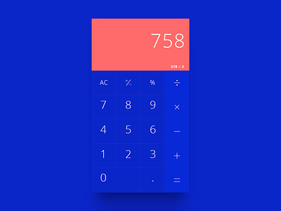 Daily UI #4 app application calculator dailyui flat minimal numbers sketch ui