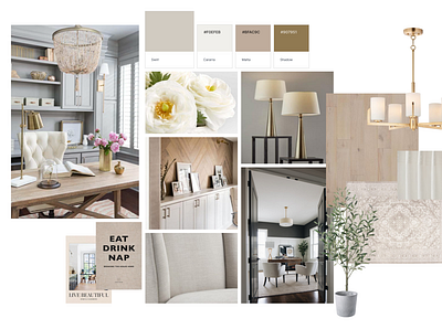 Transitional Home Office design interior design mood board office transitional