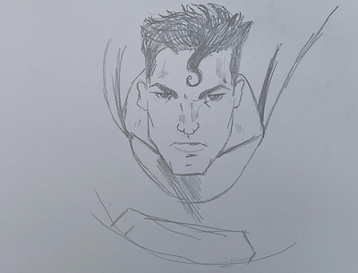 Random Superman sketch. art design drawing illustration sketch