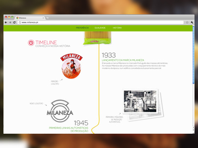 Historia Thumb design live milaneza portugal timeline ui ux webdesign