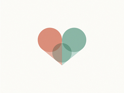 Geometric Love circle double exposure geometric heart love