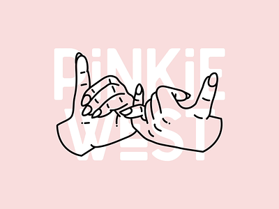 Pinkie West Salon Illustrations brand branding hair hairstyle linework logo pinkie west salon samclarkedesign