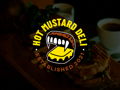 Hot Mustard Deli hot mustard just make justforfun logo logo design logodesign sam clarke design vector