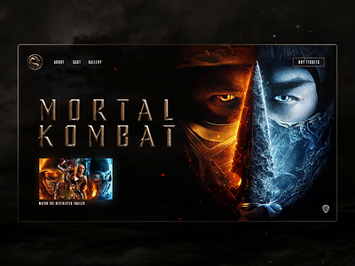 Mortal Kombat Landing Page creative sessions design digital finish him hero just make mortal kombat movie sam clarke design ui warnerbros web web design