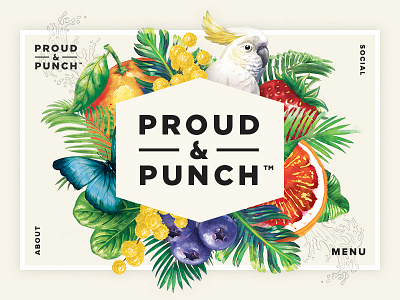 Proud & Punch Website design digital illustration navigation ui web