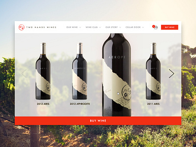 Two Hands Wines Website design digital info navigation products shop ui ux web wine