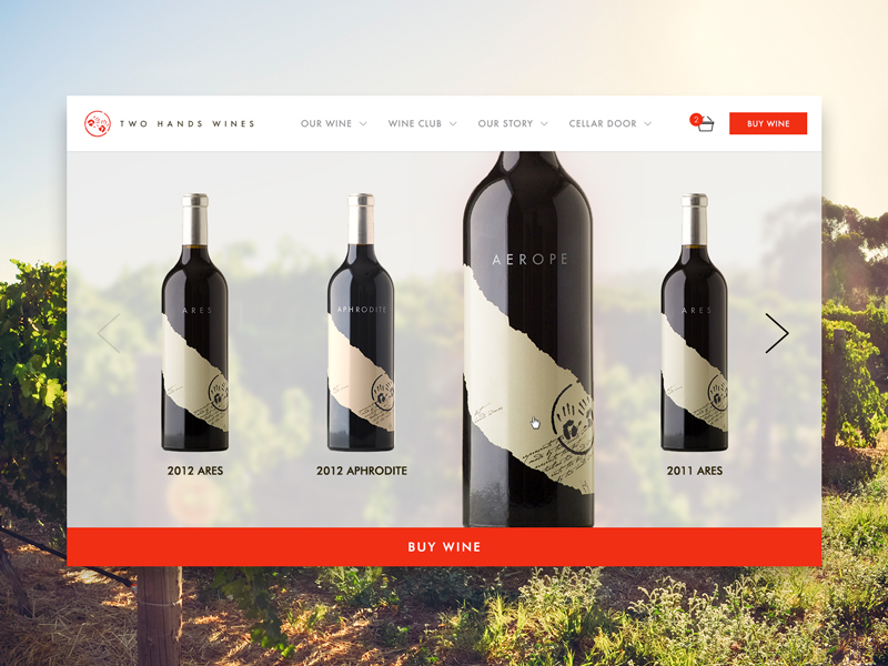 Two Hands Wines Website by Sam Clarke on Dribbble