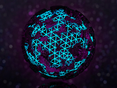 3D Globe Structure c4d cinema4d glow light luminence maxon render space texture world
