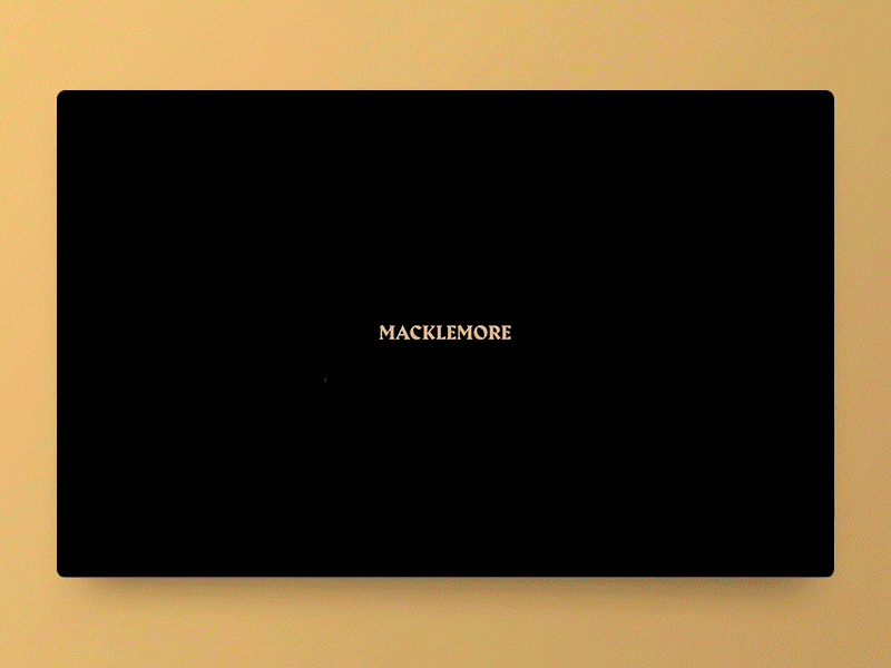 Macklemore Website Hero Slider invision studio invision tour video music cornerstore macklemore web web design design ui digital