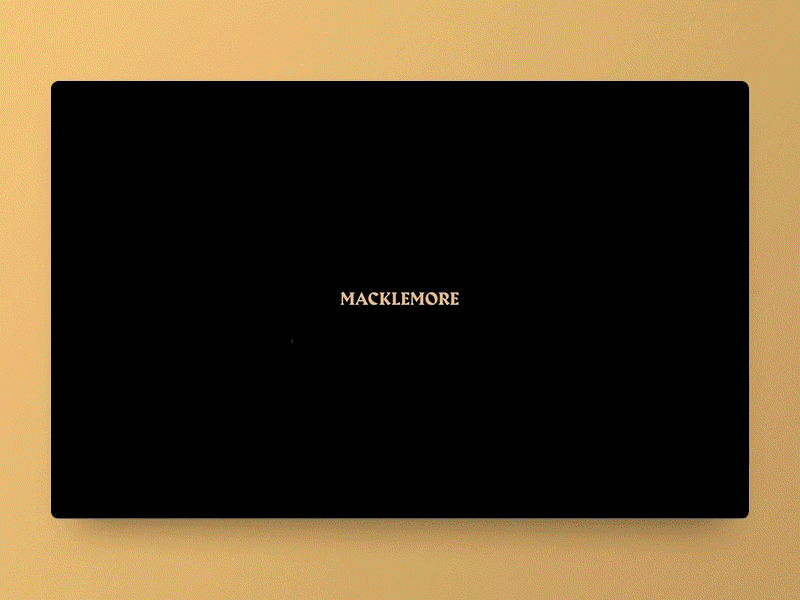 Macklemore Website Hero Slider cornerstore design digital invision invision studio macklemore music tour ui video web web design