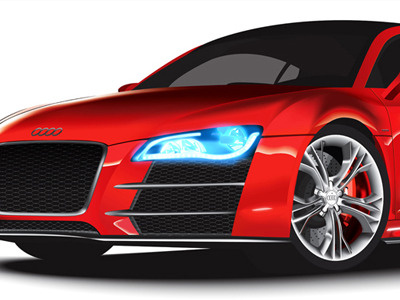 Vector Audi car illustration vector