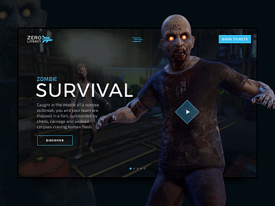 Zero Latency - Zombie Survival design digital kojo survival ui virtual reality vr web zero latency zombie