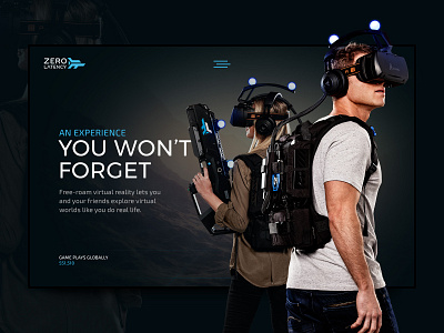 Zero Latency Experience design digital kojo ui virtual reality vr web zero latency
