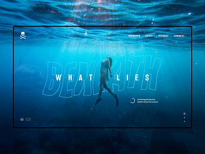 What Lies Beneath - Header Concept adventure creative sessions design digital discover diving just make ocean secrets ui vr web