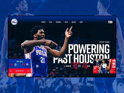 76ers Web Concept 76ers creative sessions design digital just make nba sam clarke design sixers ui ux web