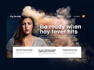 Hay Fever Help Website campaign design digital gsk hay fever kojo photography ui web website