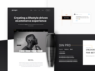 New portfolio item – Bevel bevel dark mode design ecommerce experience handoff lifestyle typography ui ui design ux ux design visual design website