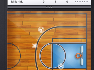 Basketball Stats iPad App Court