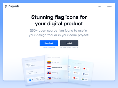 Homepage Header – Flagpack