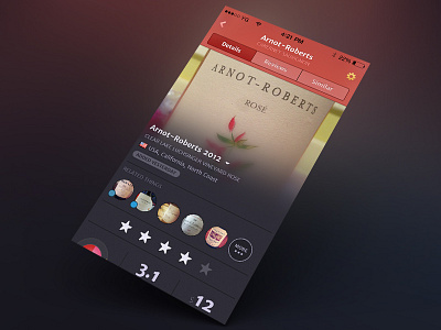 Wine iPhone App - rosé details